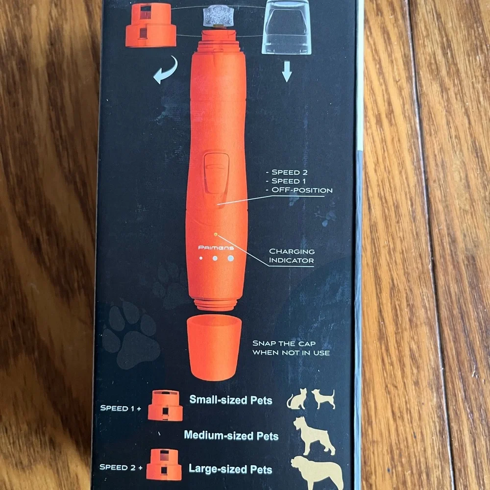 Primens Clawmaster Pet Nail Grinder - Orange